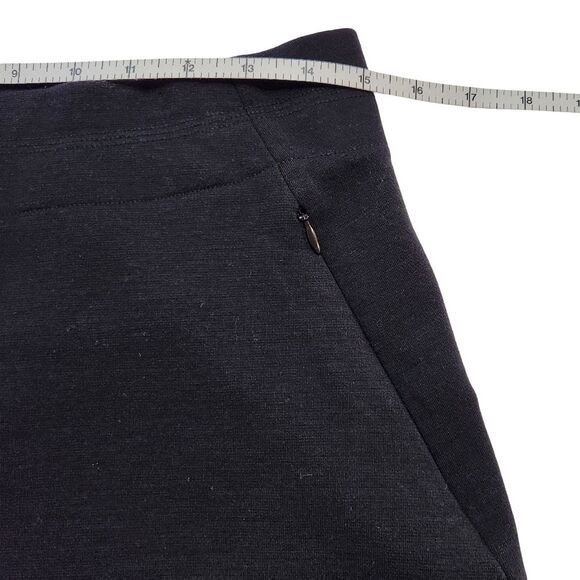 Title Nine Merino Wool Skirt Black Pull On Pockets Women's Size 8 - Picture 8 of 9